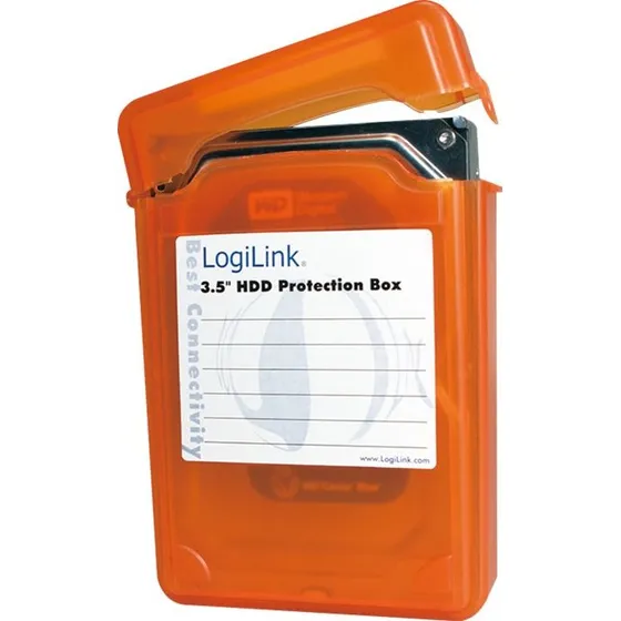 LogiLink Beskyttelsesbox til 3,5" HDD, Orange