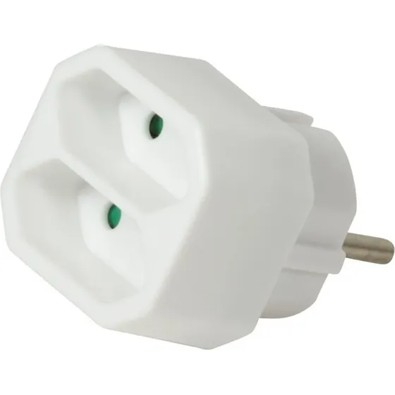 LogiLink 2-vejs Euro-stik, hvid, 1100W