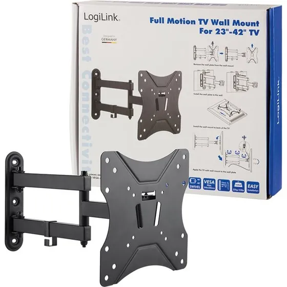 LogiLink TV vægbeslag 23-42" drejbar ±90°, 72-403mm