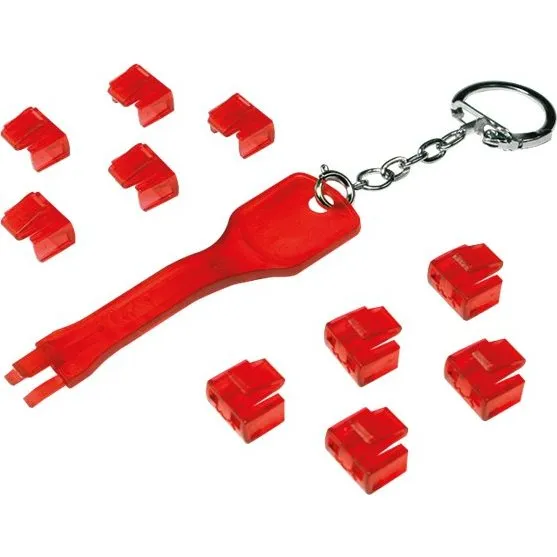 LogiLink RJ45 LAN Port Blocker (10 stk, rød)