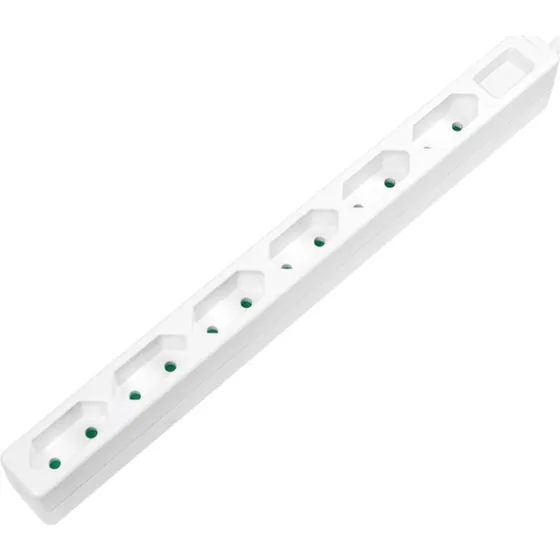 LogiLink Slim Euro 6-vægs 1,5m Hvid