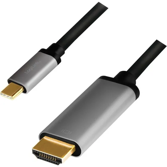 LogiLink USB-C til HDMI 4K/60Hz 1,8m Aluminium