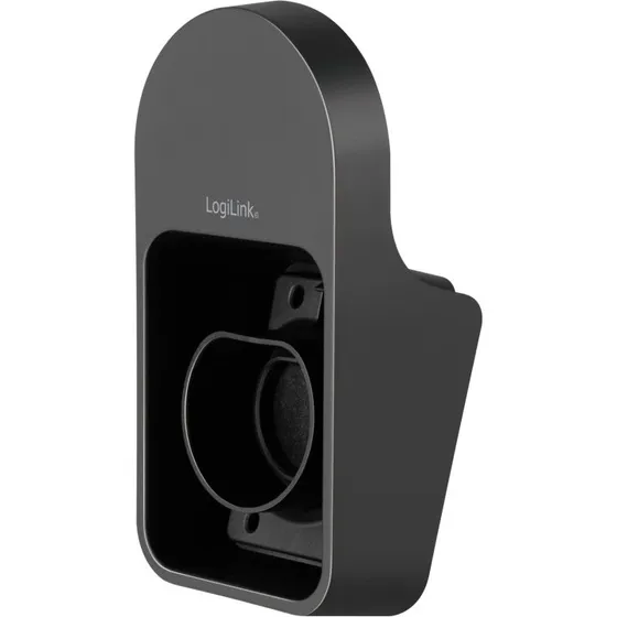 LogiLink Vægbeslag med kabelholder til Type 2 EV-lader – sort
