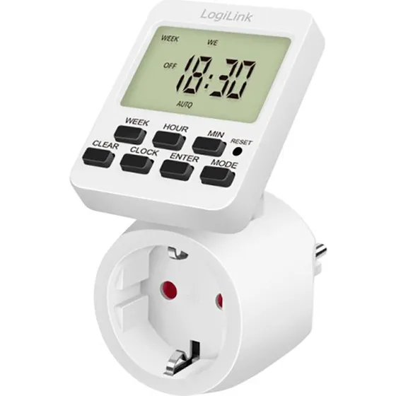 LogiLink Timer Indendørs Hvid med Roterbar Skærm