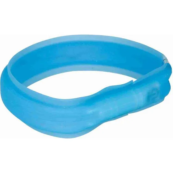 Trixie Flash USB LED Hundehalsbånd, Blå L/XL