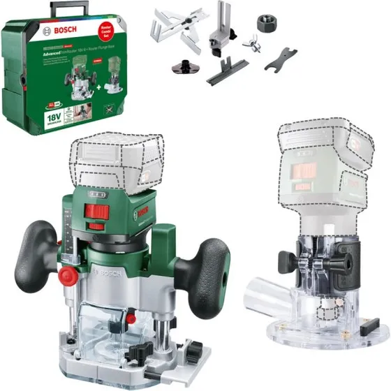 Bosch Akkukantfræser 18V-8 M/Tilbehør S-Box