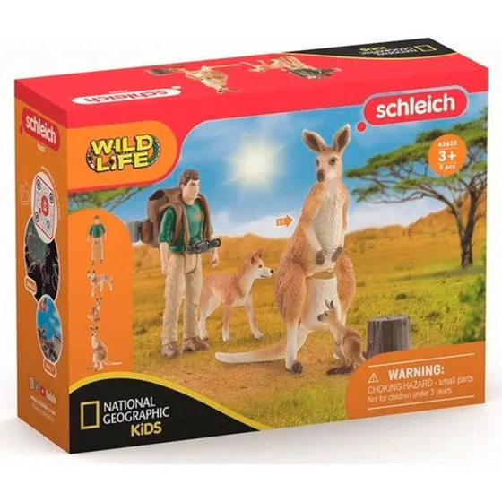Schleich Outback Adventure – Kængurufamilie med eventyrer