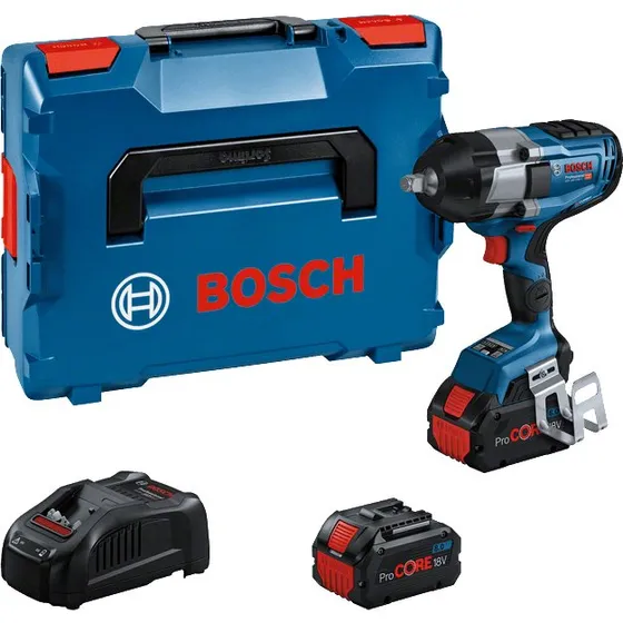 Bosch GDS 18V-1000 C Slagnøgle 1/2" 18V med 2 batterier