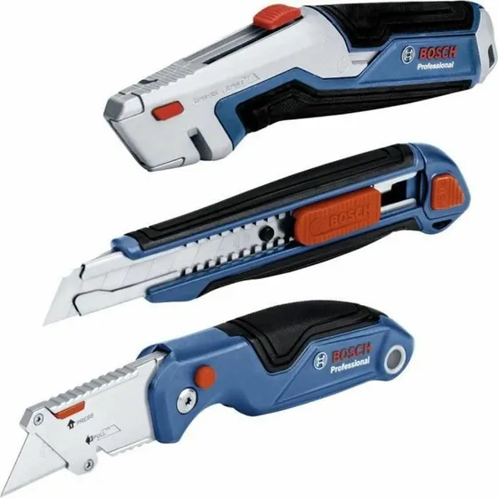 BOSCH Blå Knivsæt 3 dele – Aluminium & rustfrit stål