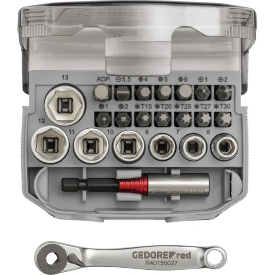 Gedore Skruenøgle Sæt 1/4" SW6-13mm 23 Dele