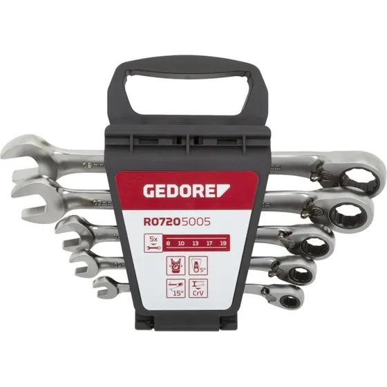 Gedore 3300872 Ringnøglesæt 8-19mm, 5 dele