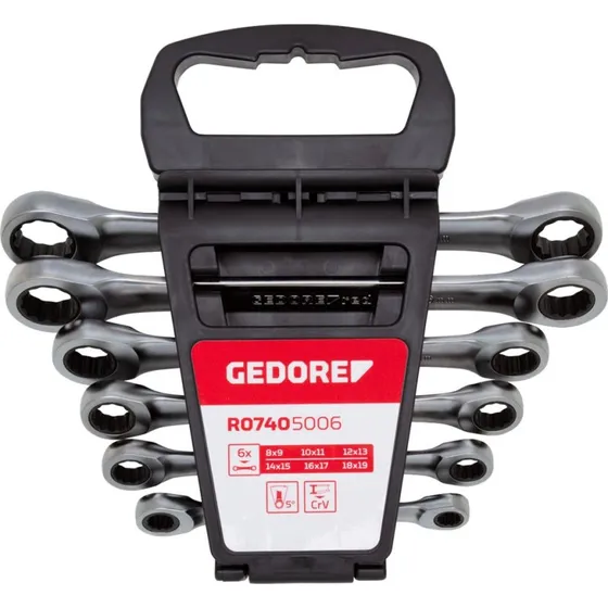 Gedore Red serie 3300898 Dobbelt Ringnøglesæt 8-19mm