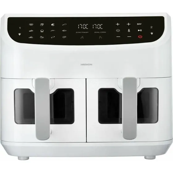 Medion LIFE P20 Airfryer Hvid 2600 W, 8,7 L, Dual Zone