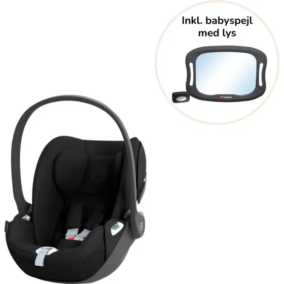 Cybex Cloud G i-Size autostol magic black inkl. base og LED-spejl