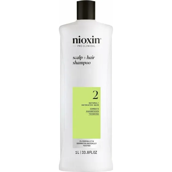 Nioxin System 2 Shampoo 1 L til skrøbeligt hår