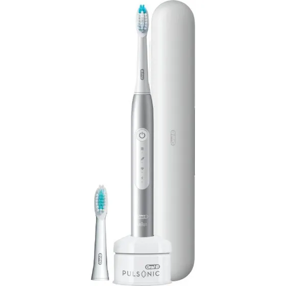 Oral-B Pulsonic Slim Luxe 4500 Elektrisk Tandbørste (Platinum) - Hvid