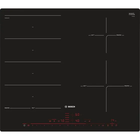 Bosch Serie 8 PXE601DC1E 60 cm Induktionskogeplade Sort