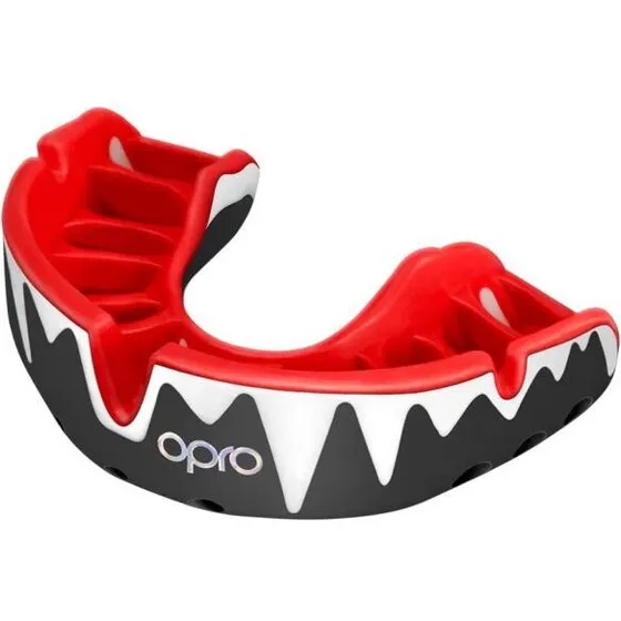 OPRO Platinum Senior tandbeskytter – sort/hvid/rød