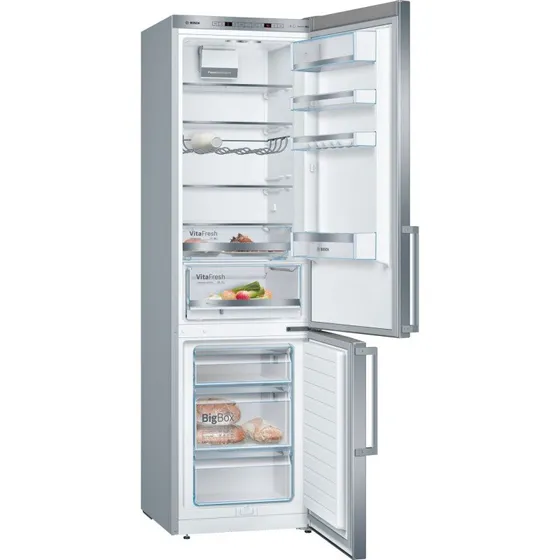 Bosch KGE398IBP Fritstående kølefryseskab, rustfrit stål