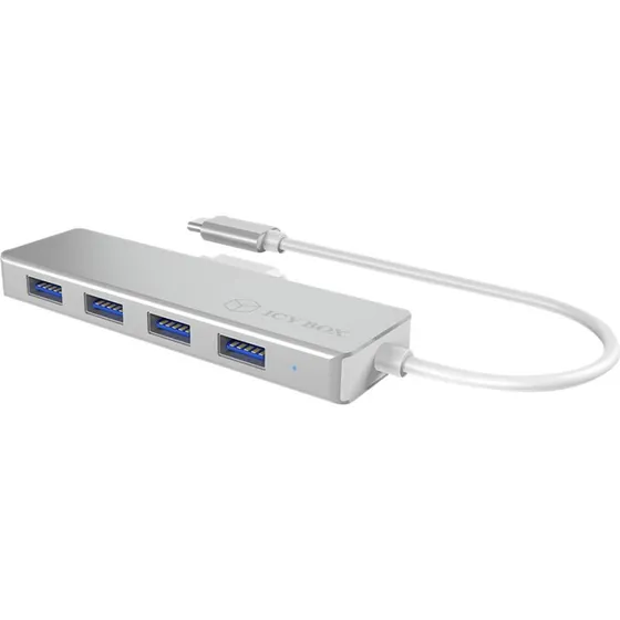 ICY BOX IB-HUB1425-C3 USB 3.2 Hub, 4-porte, Sølv