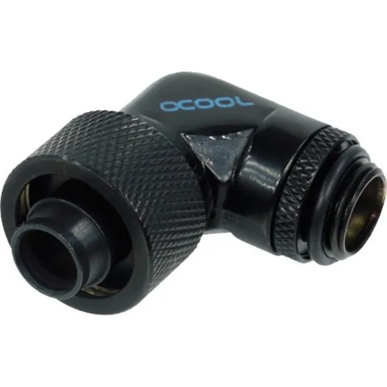Alphacool 62371 90° G1/4" Screw-on Dyse, Sort