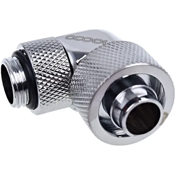 Alphacool Eiszapfen 16/10mm 90° rotabel G1/4 sølvnikkel