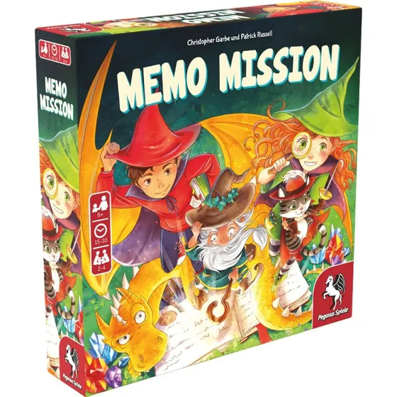 Pegasus Memo Mission Kortspil, 30 min, 6+ år, 2-4 spillere