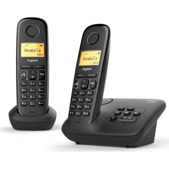 Gigaset A270A Duo Trådløs Telefon Sort med Svarer