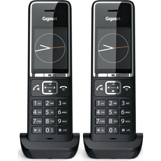 Gigaset Comfort 550HX Duo DECT-telefon med Dock, Sort/Krom