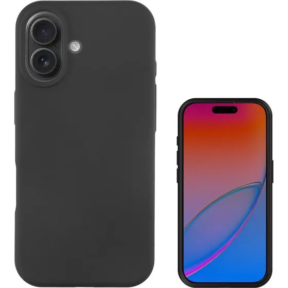 4smarts Cupertino Silikoncover Sort til iPhone 17, MagSafe-kompatibelt