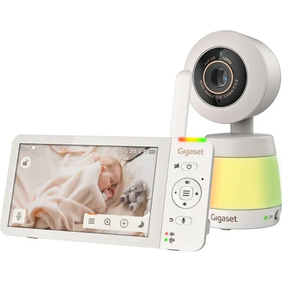 Gigaset Baby 700 Connected Video Babyalarm – 5,5” Fuld HD, Cremehvid/Bronze