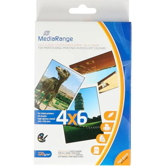 MediaRange Fotopapir 10x15cm 220g 50 ark (Glossy)