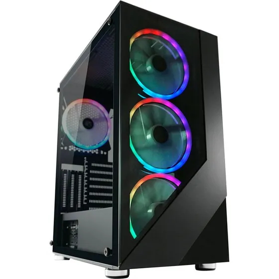 LC Power Gaming 803B-ON X RGB Mid Tower, Sort