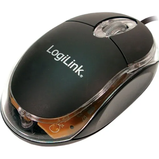 LogiLink USB mini computermus 800 dpi sort