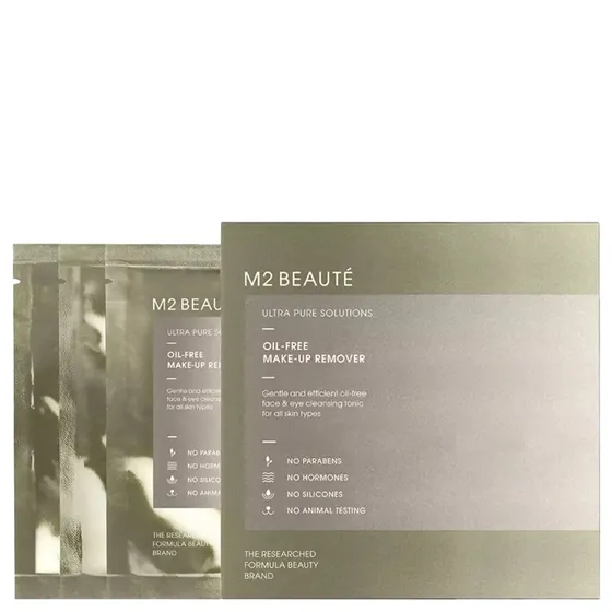 M2 Beauté Oliefri Øjenmakeupfjernerposer 80 g