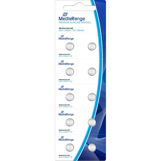 MediaRange Knapcellebatterier LR626, 18mAh, 10 stk