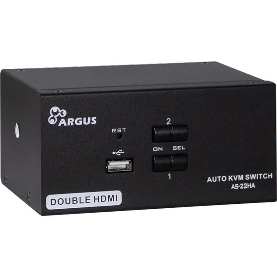 Argus KVM AS-22HA 2-port KVM/audio-switch