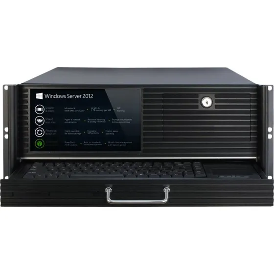 Inter-Tech 4452-TFT 4U Rackkabinet ATX Sort