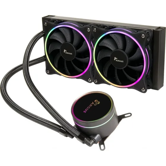 Inter-Tech LC-240 RGB 240mm AIO vandkøler, sort
