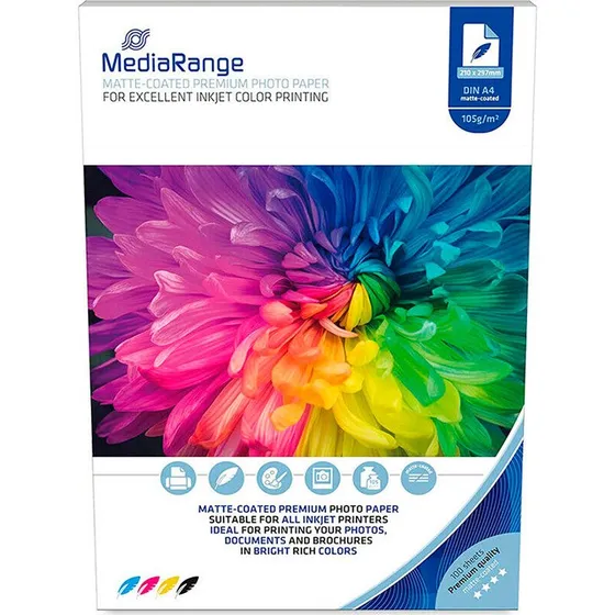 MediaRange MRINK116 Mat Fotopapir A4 100 ark