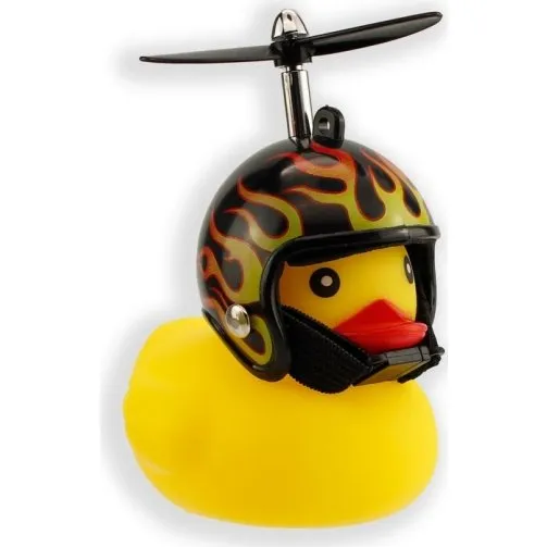 Winkee Bike Duck Fire Cykelgummiand med Hjelm og Propel