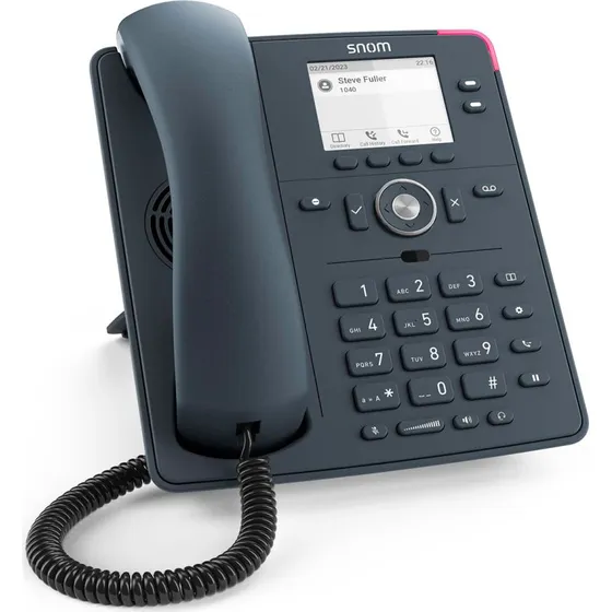 Snom D140 VoIP-telefon, skiffergrå, 2 linier, PoE