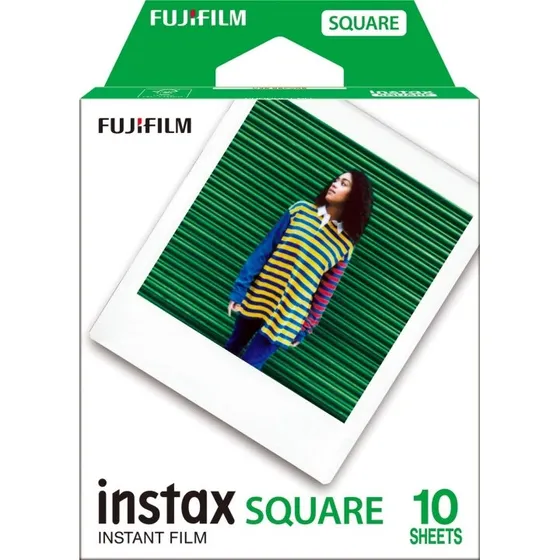 Fujifilm Instax Square Film 10 stk, Hvid Ramme