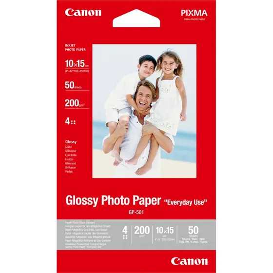 Canon GP-501 Skinnende Fotopapir 100x150 mm 50 ark