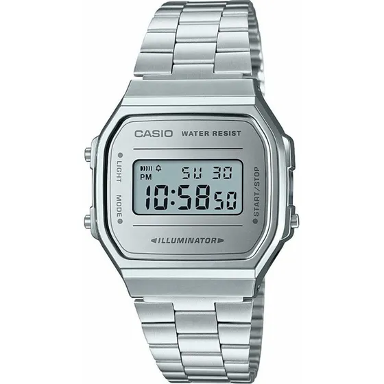 Herreur Casio A168WEM-7EF Grå/Sølv Armbåndsur