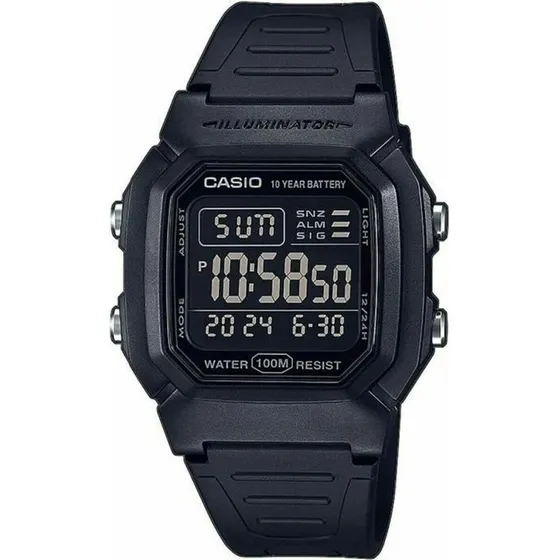 Casio W-800H-1BVES Herreure 36 mm, Sort