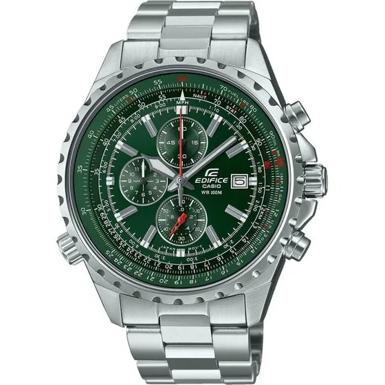 Casio Edifice EF-527D-3AVUEF Grøn Sølvfarvet Stål (Ø 45 mm)