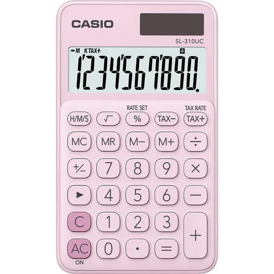 Casio SL-310UC-PK Lommeregner (10 cifre, pink)