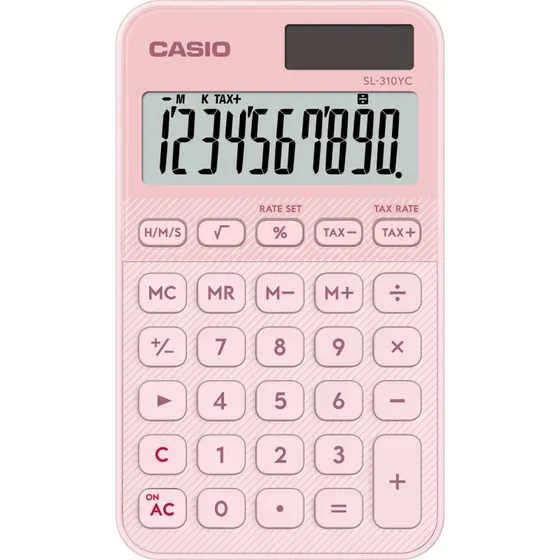 Casio SL-310YC Lys Pink Skrivebords-regnemaskine