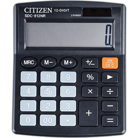 Citizen SDC-810NR Lommeregner med Solcellebatteri (10 cifre)